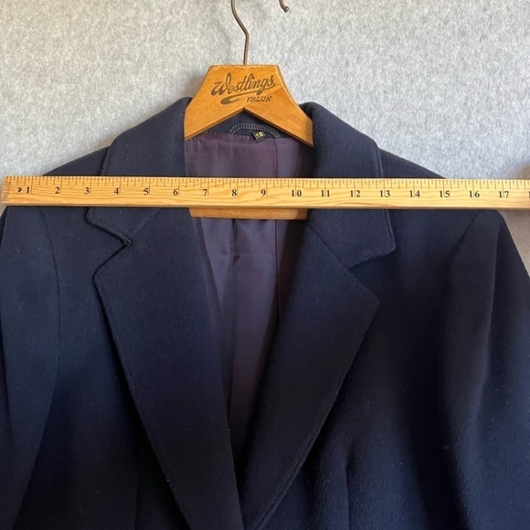 Gleneagles of Scotland cashmere wool blazer size 12 navy blue - Picture 11 of 11
